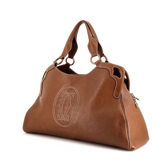 Cartier Marcello handbag in brown leather