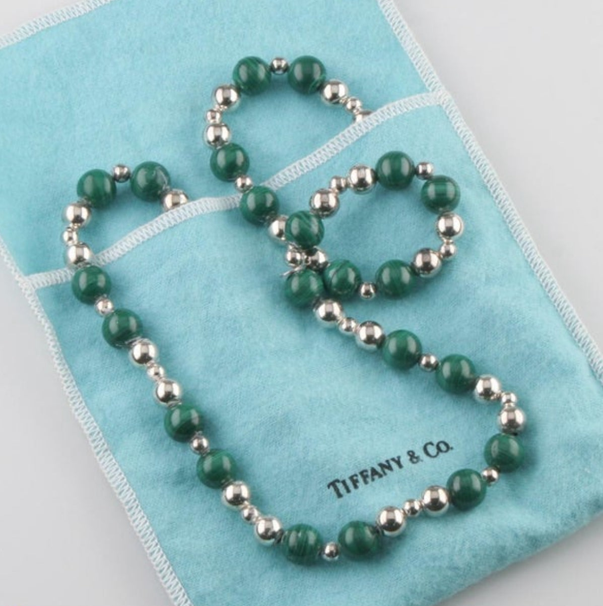 Tiffany’s Vintage Sterling and Malachite Necklace