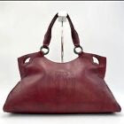 Marcello Vintage Cartier Handbag Paris Burgundy Red